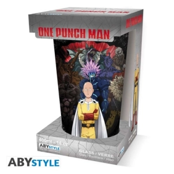 one punch man - bicchiere 400ml - one against all