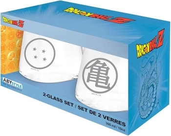 dragon ball - set 2 bicchieri - kame & dragon ball