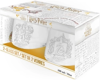 harry potter - set 2 bicchieri - grifondoro & serpeverde