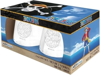 one piece - set 2 bicchieri - frutti del diavolo