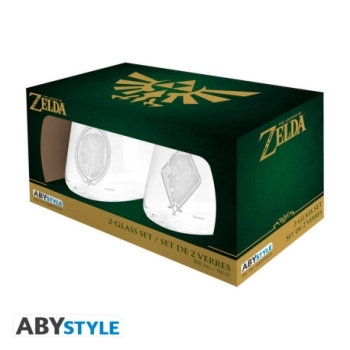 the legend of zelda - set 2 bicchieri - zelda & link