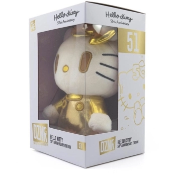 hello kitty and friends - dznr 50th anniversary edition - golden hello kitty 17cm