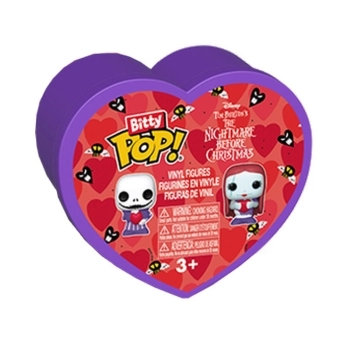 nightmare before christmas- san valentino 1 personaggio  assortito 3cm - funko pop bitty