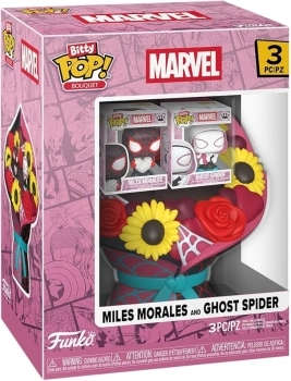 marvel - miles morales & ghost spider - funko pop! bitty bouquet