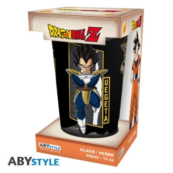 dragon ball - bicchiere large glass 400 ml - saiyans invasion