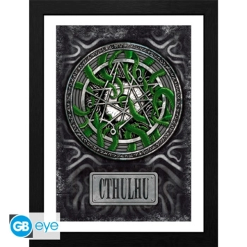 cthulhu - framed print - necromicon (30x40cm)