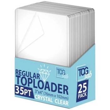 clear regular toploaders for standard size cards - 25 pezzi
