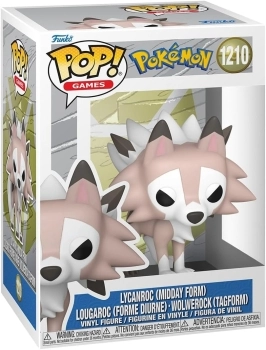 pokemon: lycanroc (midday) 9 cm - funko pop! 1210