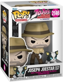 jojo's- joseph & iggy 9cm - funko pop 2146