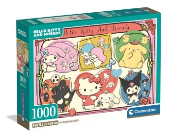 hello kitty and friends - puzzle 1000 pezzi