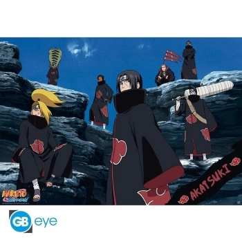 naruto shippuden -  poster maxi 91,5x61cm - akatsuki