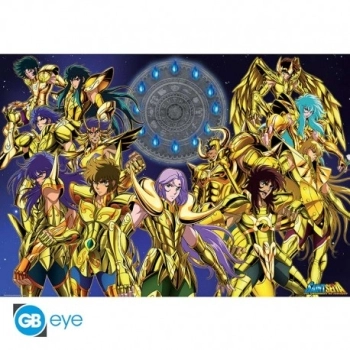 saint seiya - poster maxi 91,5x61cm - gold saints #1