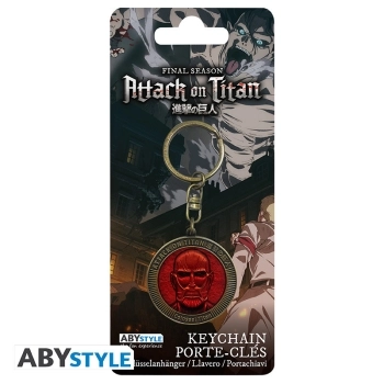 attack on titan - colossal titan medallion - portachiavi