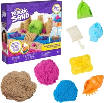 kinetic sand - set 3 castelli in 1