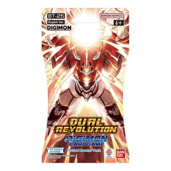 digimon card game - dual revolution bt-25 - blister bustina singola 12 carte (eng)