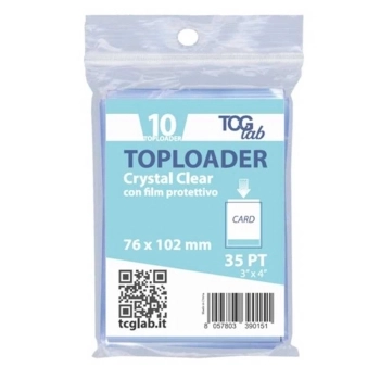 clear regular toploaders for standard size cards - 10 pezzi