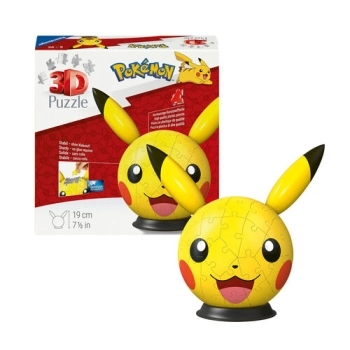 pokemon - pikachu con orecchie - puzzle 3d 73pz