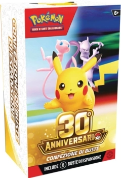 pokemon - 30th anniversary - bundle 6 bustine (ita)