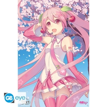hatsune miku - poster maxi 91,5x61cm - cherry blossom