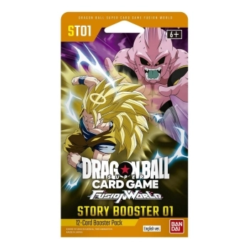 dragon ball super card game - fusion world - story booster st-01 - bustina singola in blister 12 carte (eng)