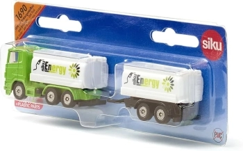 camion con cisterna e rimorchio