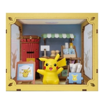 pokemon - post-office pikachu - miniatura in legno da costruire