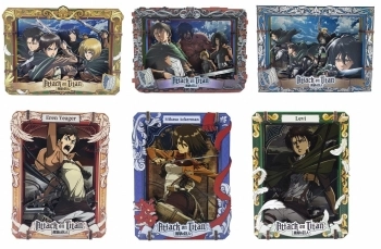 attack on titan - quadretto in legno 3d - un personaggio a sorpresa