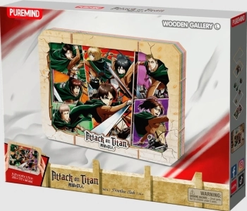 attack on titan - quadretto in legno 3d