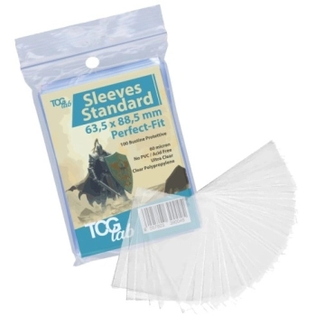 100 bustine protettive standard perfect fit - ultra clear - 60 micron