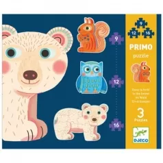 nella foresta - puzzle progressivo 9-12-16 pezzi