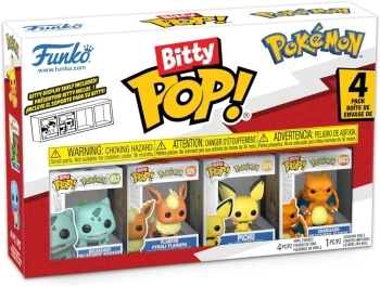 pokemon: bulbasaur 4 pack 3cm  - funko pop bitty