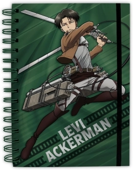 attack on titan - levi - agenda a5 a righe a spirale