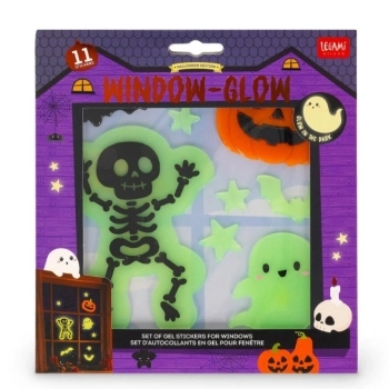 set di adesivi in gel per finestra - windo-glow - skeleton
