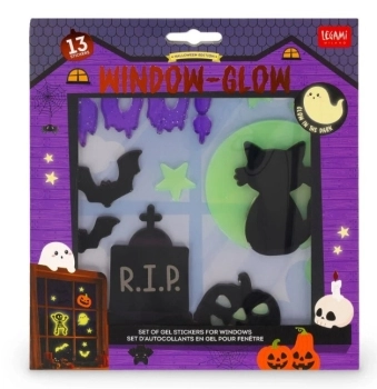 set di adesivi in gel per finestra - windo-glow - boo!