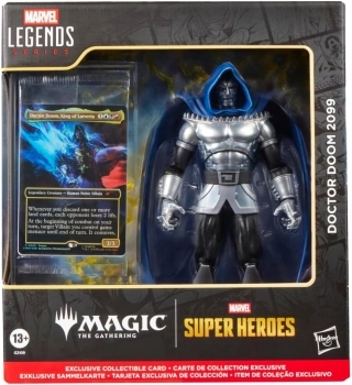 marvel legend series - dottor doom - personaggio snodabile con carta magic